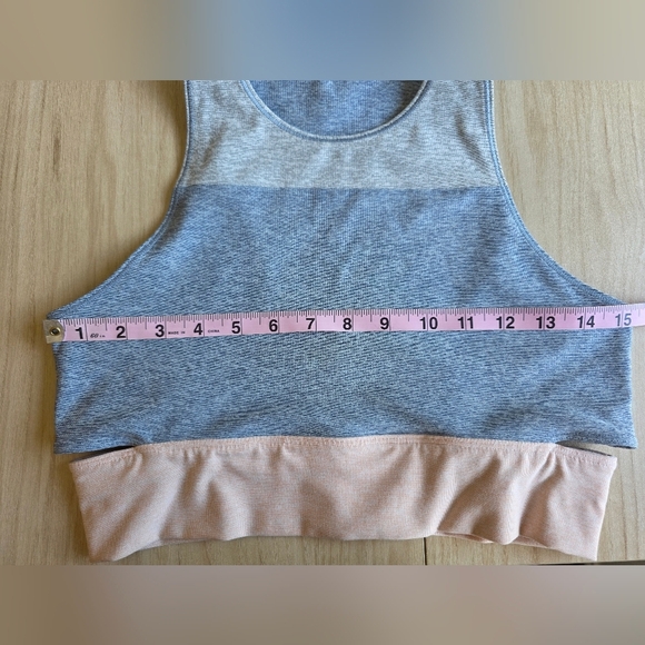 Outdoor Voices bra top, light blue and pink, size M - Picture 8 of 9